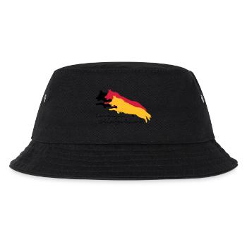 Langhaar schäferhund - Kinder Bucket Hat - Schwarz - Vorne