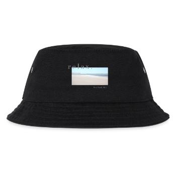 Relax – Sea Sand Salt - Kinder Bucket Hat - Schwarz - Vorne