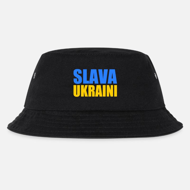 Slava ukraini - Kinder Bucket Hat - Schwarz