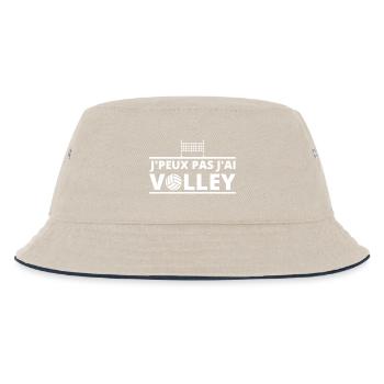 Volley, volley sport, fan de volley - Bob Enfant - blanc cassé/bleu marine - Devant