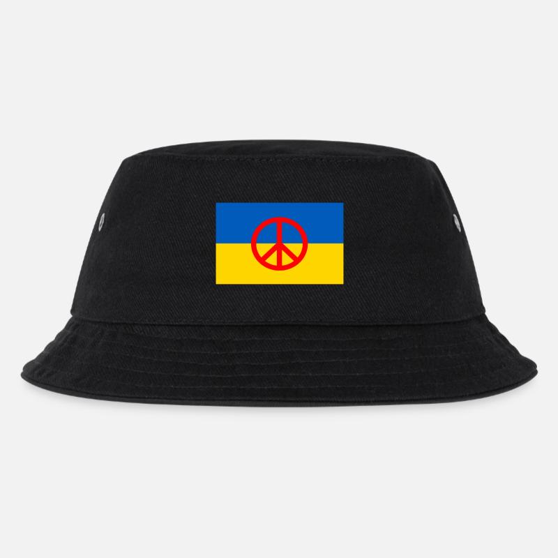 Ukraine - Kinder Bucket Hat - Schwarz