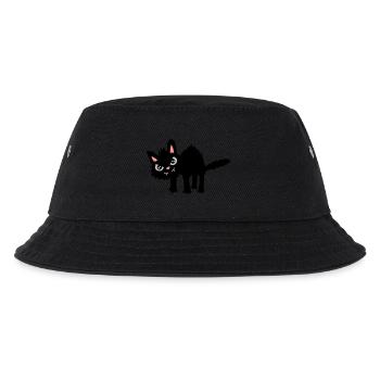 Lustige Böse Katze - Kinder Bucket Hat - Schwarz - Vorne