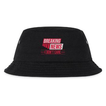 Breaking news don't care - Kinder Bucket Hat - Schwarz - Vorne