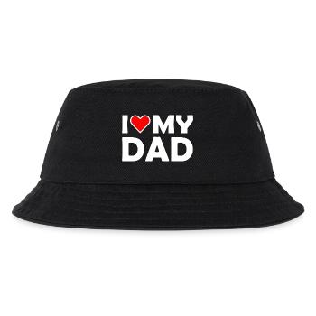 I love my dad - Kinder Bucket Hat - Schwarz - Vorne