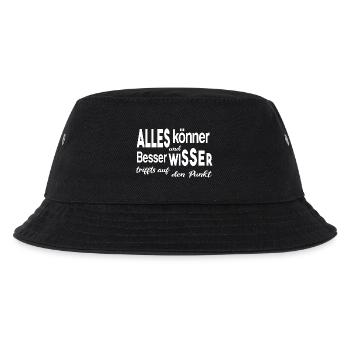 Besserwisser Alleskönner Klugscheißer - Kinder Bucket Hat - Schwarz - Vorne
