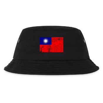 Taiwan Flag Flag Grunge Retro Vintage - Kids’ Bucket Hat - black - Front