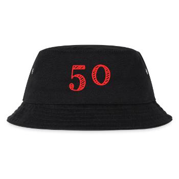 50 JAHRE. 50-jähriges JUBILÄUM. JUBILÄUM 50 JAHRE.50 - Kinder Bucket Hat - Schwarz - Vorne