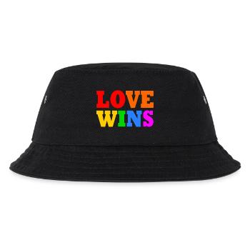 Love wins - Kinder Bucket Hat - Schwarz - Vorne