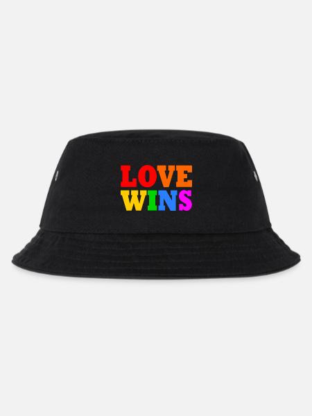 Love wins - Kinder Bucket Hat - Schwarz