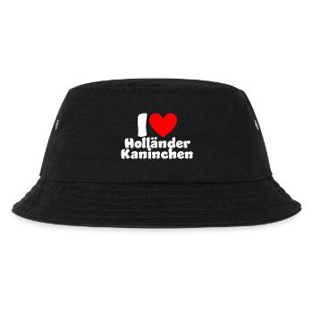 I Love Holländerkaninchen - Kinder Bucket Hat - Schwarz - Vorne