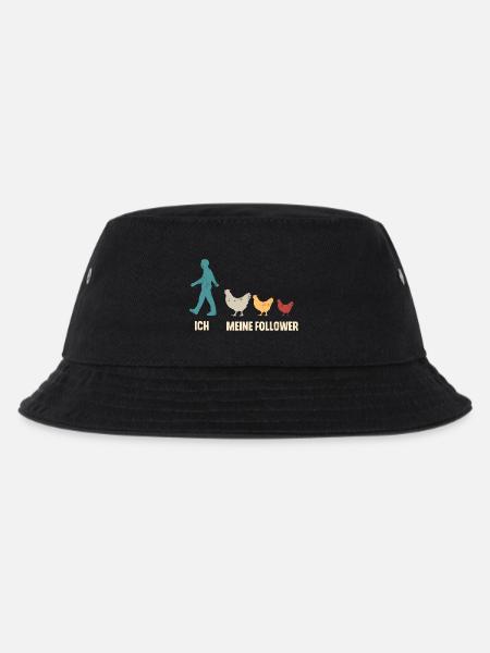 Ich Und Meine Follower Hühner Landwirt Huhn - Kinder Bucket Hat - Schwarz