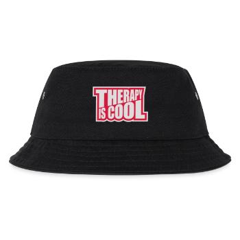 therapy is cool Quote - Kids’ Bucket Hat - black - Front
