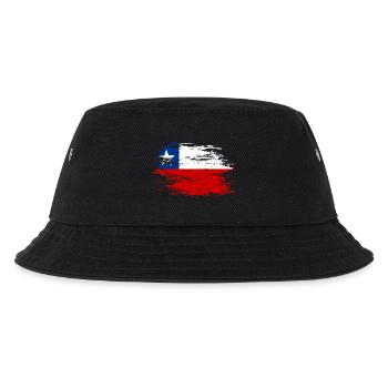 Chile Flagge used - Kinder Bucket Hat - Schwarz - Vorne