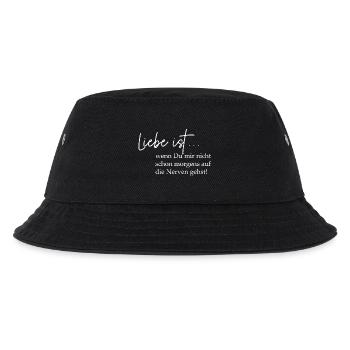Liebe ist entspanntes Morgenmotto - Kinder Bucket Hat - Schwarz - Vorne