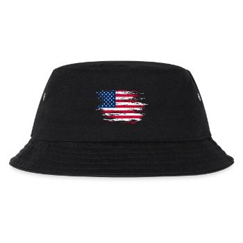 USA flag used - Kids’ Bucket Hat - black - Front