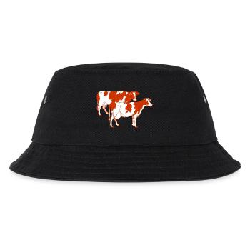 Zwei rotgefleckte Kühe - Kinder Bucket Hat - Schwarz - Vorne