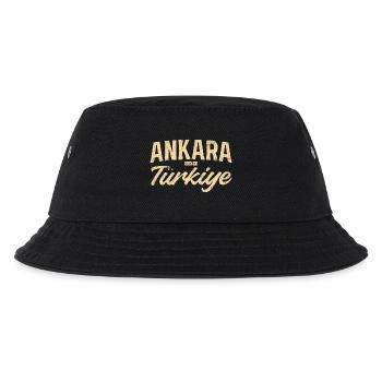 Ankara Türkiye Vintage Schriftzug - Kinder Bucket Hat - Schwarz - Vorne