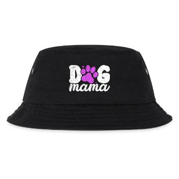 Dog Mom Paw Print in Pink - Kids’ Bucket Hat - black - Front