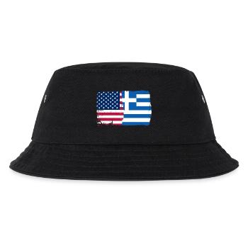 Fusion du drapeau de la Grèce des États-Unis - Bob Enfant - noir - Devant