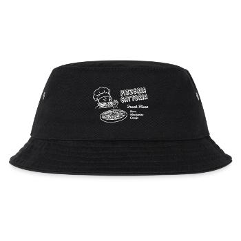 Funny Pizza Box Cat - Pizzeria Gottoria - Kids’ Bucket Hat - black - Front