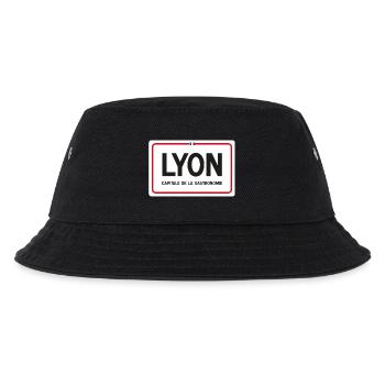 Ortsschild von Lyon - Kinder Bucket Hat - Schwarz - Vorne