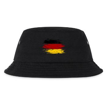 Deutschland Flagge used - Kinder Bucket Hat - Schwarz - Vorne