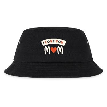 I love you Mom - Kinder Bucket Hat - Schwarz - Vorne