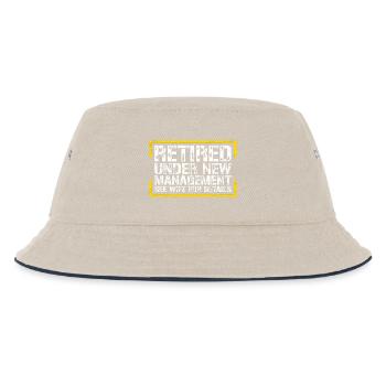 Pensioniert unter neuer Leitung Siehe Ehefrau für Details - Kinder Bucket Hat - Natur/Navy - Vorne