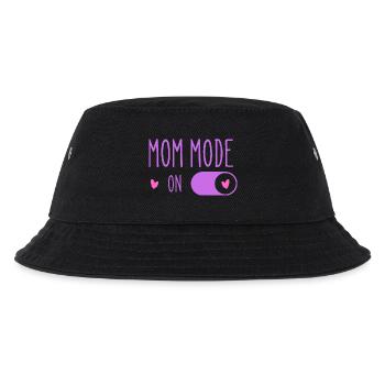Aktiver Mom-Modus Lila - Kinder Bucket Hat - Schwarz - Vorne