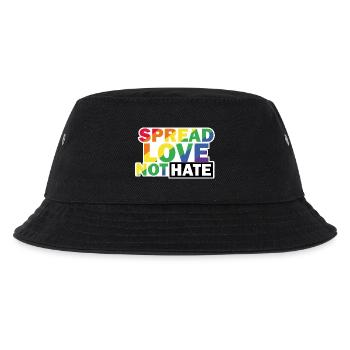 Love not Hate LGBTQ - Kinder Bucket Hat - Schwarz - Vorne
