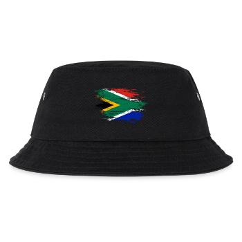 Südafrika Flagge used - Kinder Bucket Hat - Schwarz - Vorne