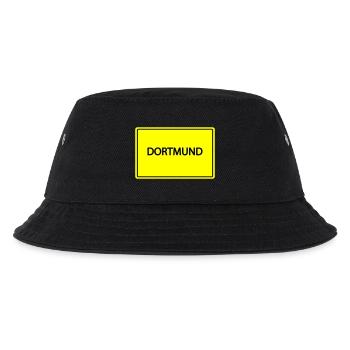 ortsschild dortmund - Kinder Bucket Hat - Schwarz - Vorne