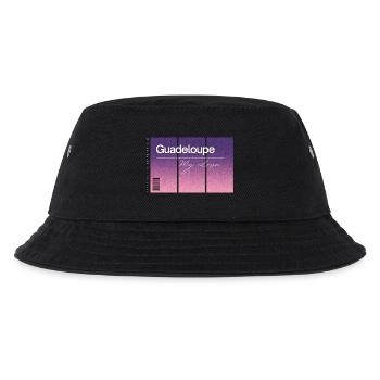 Guadeloupe, my love. Andenken MIT GPS Daten - Kinder Bucket Hat - Schwarz - Vorne