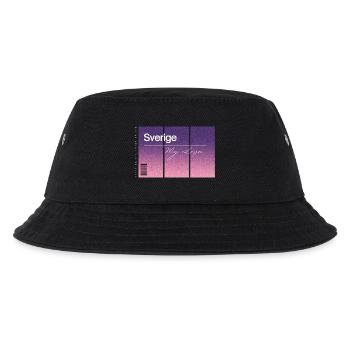 Sverige, my love. Andenken MIT GPS Daten - Kinder Bucket Hat - Schwarz - Vorne