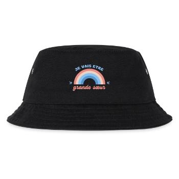 Ich werde eine große Schwester sein - Kinder Bucket Hat - Schwarz - Vorne