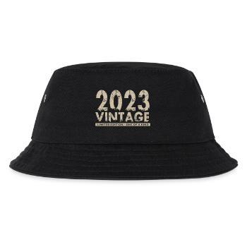 Jahrgang 2023 Bursdag - Unikat - Kinder Bucket Hat - Schwarz - Vorne