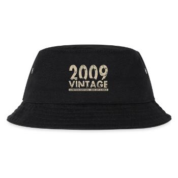 Jahrgang 2009 Bursdag - Unikat - Kinder Bucket Hat - Schwarz - Vorne