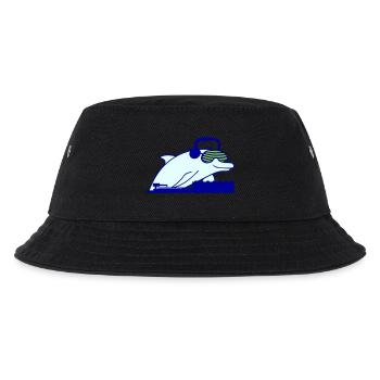 Cool DJ Dolphin Mixer Mixer Party Club Music - Kids’ Bucket Hat - black - Front