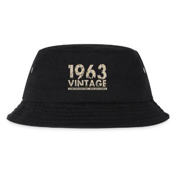 Jahrgang 1963 Bursdag - Unikat - Kinder Bucket Hat - Schwarz - Vorne