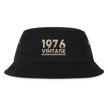 Jahrgang 1976 Bursdag - Unikat - Kinder Bucket Hat - Schwarz - Vorne