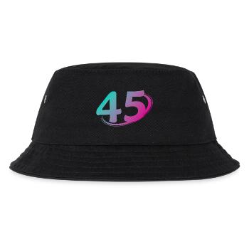 Nummer 45 mehrfarbig - Kinder Bucket Hat - Schwarz - Vorne