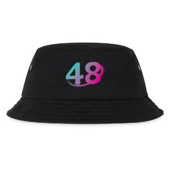 Nummer 48 mehrfarbig - Kinder Bucket Hat - Schwarz - Vorne