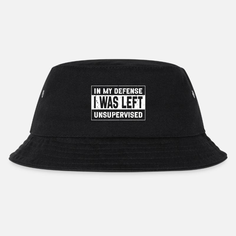 I Was Left Unsupervised - Kids’ Bucket Hat - black