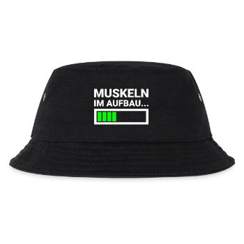 Muskeln im Aufbau Fitness Sportler Krafttraining - Kinder Bucket Hat - Schwarz - Vorne
