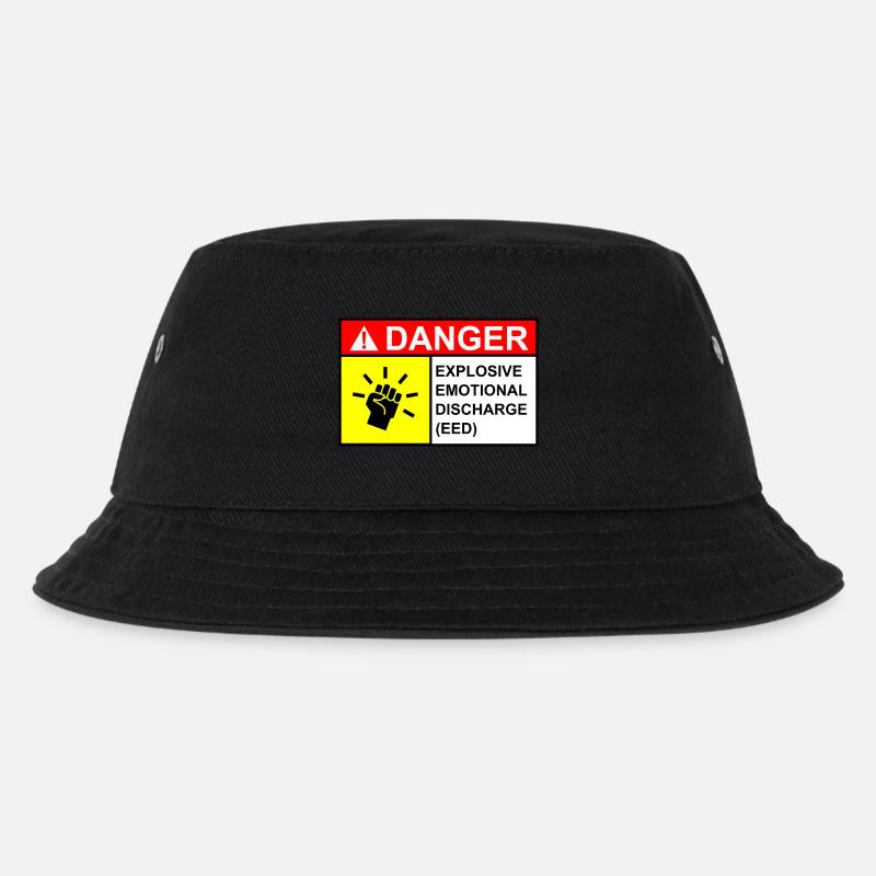 Frau Gefahrenzeichen - Kinder Bucket Hat - Schwarz