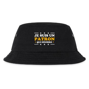 CHEF, DER ROCKT - Kinder Bucket Hat - Schwarz - Vorne
