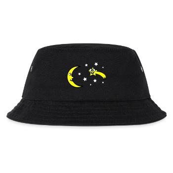 Mond und Sterne - Kinder Bucket Hat - Schwarz - Vorne