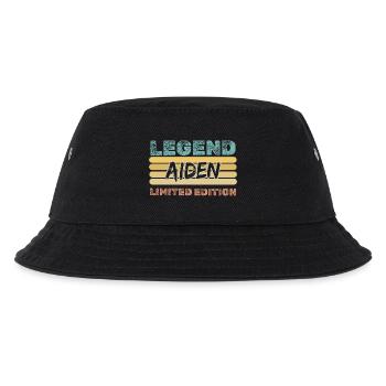 Vorname Aiden - Kinder Bucket Hat - Schwarz - Vorne
