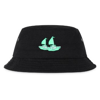 Zwei Segelschiffe Gesichter Cartoon Team Wettkampf - Kinder Bucket Hat - Schwarz - Vorne