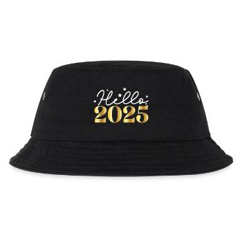 Hello 2025 – Spaßiges Silvester Design mit Sternen - Kinder Bucket Hat - Schwarz - Vorne
